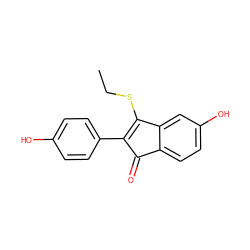 CCSC1=C(c2ccc(O)cc2)C(=O)c2ccc(O)cc21 ZINC000028470583