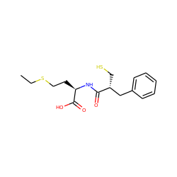 CCSCC[C@@H](NC(=O)[C@H](CS)Cc1ccccc1)C(=O)O ZINC000026494854