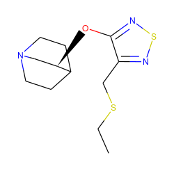 CCSCc1nsnc1O[C@@H]1CN2CCC1CC2 ZINC000013777579