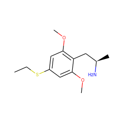 CCSc1cc(OC)c(C[C@@H](C)N)c(OC)c1 ZINC000013641823