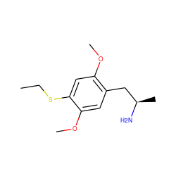 CCSc1cc(OC)c(C[C@@H](C)N)cc1OC ZINC000013641727