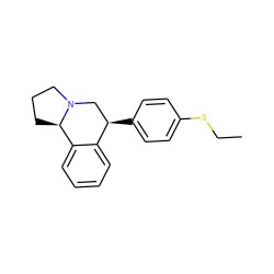 CCSc1ccc([C@@H]2CN3CCC[C@@H]3c3ccccc32)cc1 ZINC000026672940