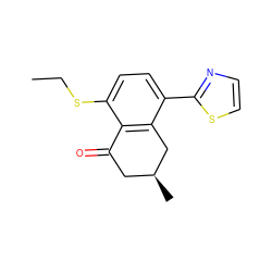 CCSc1ccc(-c2nccs2)c2c1C(=O)C[C@H](C)C2 ZINC000026728253