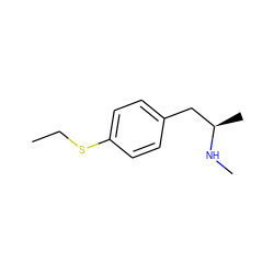 CCSc1ccc(C[C@@H](C)NC)cc1 ZINC000049112208