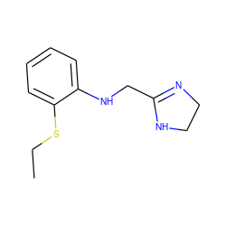 CCSc1ccccc1NCC1=NCCN1 ZINC000013473757