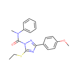 CCSc1nc(-c2ccc(OC)cc2)nn1C(=O)N(C)c1ccccc1 ZINC000013533158