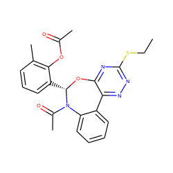 CCSc1nnc2c(n1)O[C@@H](c1cccc(C)c1OC(C)=O)N(C(C)=O)c1ccccc1-2 ZINC000001159616