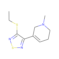 CCSc1nsnc1C1=CCCN(C)C1 ZINC000013456701