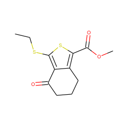 CCSc1sc(C(=O)OC)c2c1C(=O)CCC2 ZINC000027327833