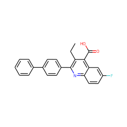 CCc1c(-c2ccc(-c3ccccc3)cc2)nc2ccc(F)cc2c1C(=O)O ZINC000029319976