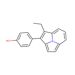 CCc1c(-c2ccc(O)cc2)c2ccc3cccc1n32 ZINC000000008637