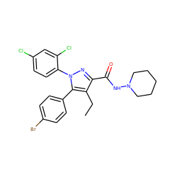 CCc1c(C(=O)NN2CCCCC2)nn(-c2ccc(Cl)cc2Cl)c1-c1ccc(Br)cc1 ZINC000001549068