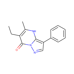 CCc1c(C)[nH]c2c(-c3ccccc3)cnn2c1=O ZINC000101770321