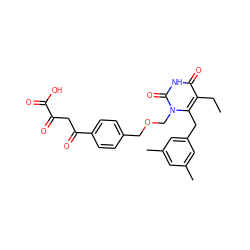 CCc1c(Cc2cc(C)cc(C)c2)n(COCc2ccc(C(=O)CC(=O)C(=O)O)cc2)c(=O)[nH]c1=O ZINC000101108881