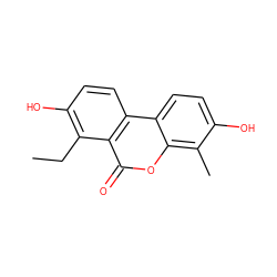 CCc1c(O)ccc2c1c(=O)oc1c(C)c(O)ccc12 ZINC000028571032