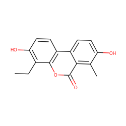 CCc1c(O)ccc2c1oc(=O)c1c(C)c(O)ccc12 ZINC000028571906