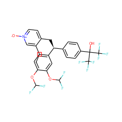 CCc1c[n+]([O-])ccc1C[C@@H](c1ccc(C(O)(C(F)(F)F)C(F)(F)F)cc1)c1ccc(OC(F)F)c(OC(F)F)c1 ZINC000036268701