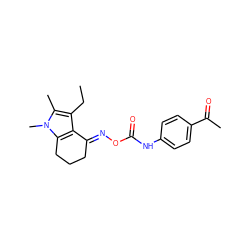 CCc1c2c(n(C)c1C)CCC/C2=N\OC(=O)Nc1ccc(C(C)=O)cc1 ZINC000038149923