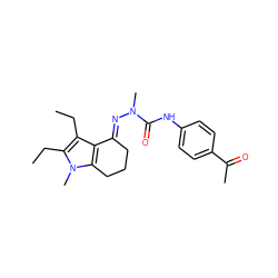 CCc1c2c(n(C)c1CC)CCC/C2=N\N(C)C(=O)Nc1ccc(C(C)=O)cc1 ZINC000038149916