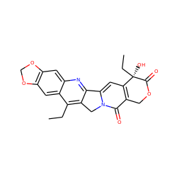 CCc1c2c(nc3cc4c(cc13)OCO4)-c1cc3c(c(=O)n1C2)COC(=O)[C@]3(O)CC ZINC000028359927