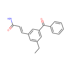 CCc1cc(/C=C/C(N)=O)cc(C(=O)c2ccccc2)c1 ZINC000013438177