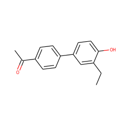 CCc1cc(-c2ccc(C(C)=O)cc2)ccc1O ZINC000029123602