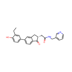 CCc1cc(-c2ccc3c(c2)C[C@H](CC(=O)NCc2cccnc2)C3=O)ccc1O ZINC000029123413