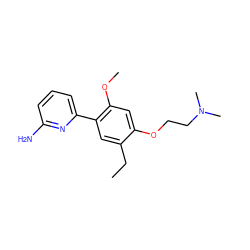 CCc1cc(-c2cccc(N)n2)c(OC)cc1OCCN(C)C ZINC000013985683