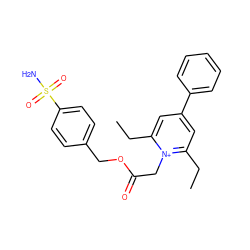 CCc1cc(-c2ccccc2)cc(CC)[n+]1CC(=O)OCc1ccc(S(N)(=O)=O)cc1 ZINC000013804455