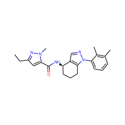 CCc1cc(C(=O)N[C@@H]2CCCc3c2cnn3-c2cccc(C)c2C)n(C)n1 ZINC000015065449