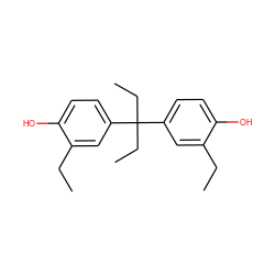 CCc1cc(C(CC)(CC)c2ccc(O)c(CC)c2)ccc1O ZINC000096923030