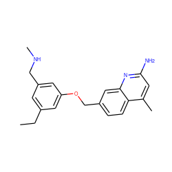 CCc1cc(CNC)cc(OCc2ccc3c(C)cc(N)nc3c2)c1 ZINC001772633426