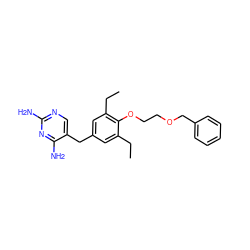 CCc1cc(Cc2cnc(N)nc2N)cc(CC)c1OCCOCc1ccccc1 ZINC000027108193