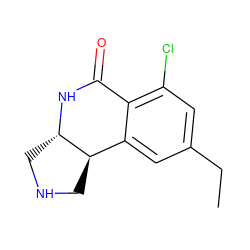 CCc1cc(Cl)c2c(c1)[C@H]1CNC[C@@H]1NC2=O ZINC000034639577