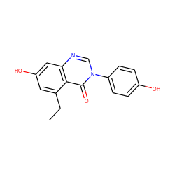 CCc1cc(O)cc2ncn(-c3ccc(O)cc3)c(=O)c12 ZINC000013685468