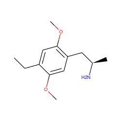 CCc1cc(OC)c(C[C@@H](C)N)cc1OC ZINC000001850396