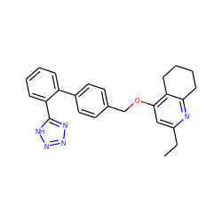 CCc1cc(OCc2ccc(-c3ccccc3-c3nnn[nH]3)cc2)c2c(n1)CCCC2 ZINC000000599871