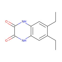 CCc1cc2[nH]c(=O)c(=O)[nH]c2cc1CC ZINC000013761188