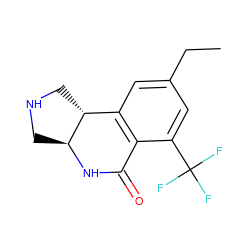 CCc1cc2c(c(C(F)(F)F)c1)C(=O)N[C@H]1CNC[C@H]21 ZINC000095587306