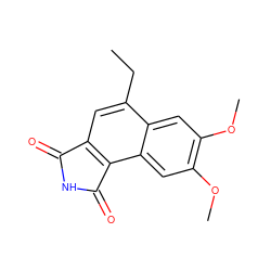 CCc1cc2c(c3cc(OC)c(OC)cc13)C(=O)NC2=O ZINC000045260128