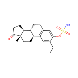 CCc1cc2c(cc1OS(N)(=O)=O)CC[C@@H]1[C@@H]2CC[C@]2(C)C(=O)CC[C@@H]12 ZINC000014952571