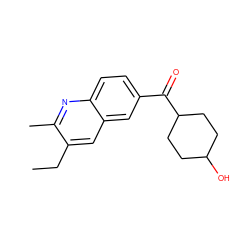 CCc1cc2cc(C(=O)C3CCC(O)CC3)ccc2nc1C ZINC000013613106