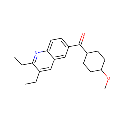 CCc1cc2cc(C(=O)C3CCC(OC)CC3)ccc2nc1CC ZINC000028097630