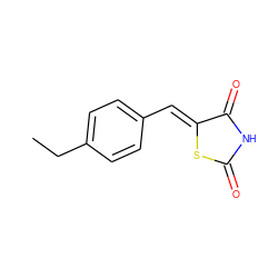 CCc1ccc(/C=C2\SC(=O)NC2=O)cc1 ZINC000012341773