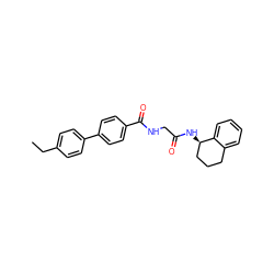 CCc1ccc(-c2ccc(C(=O)NCC(=O)N[C@@H]3CCCc4ccccc43)cc2)cc1 ZINC000038346686