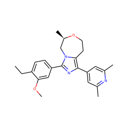 CCc1ccc(-c2nc(-c3cc(C)nc(C)c3)c3n2C[C@@H](C)OCC3)cc1OC ZINC000221785463