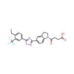 CCc1ccc(-c2nc(-c3ccc4c(c3)CCN4C(=O)CCC(=O)O)no2)cc1C(F)(F)F ZINC000073196169