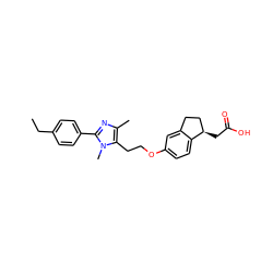 CCc1ccc(-c2nc(C)c(CCOc3ccc4c(c3)CC[C@H]4CC(=O)O)n2C)cc1 ZINC000028952000