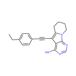 CCc1ccc(C#Cc2c3n(c4ncnc(N)c24)CCCC3)cc1 ZINC001772615428