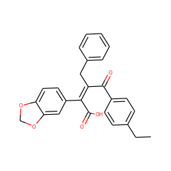 CCc1ccc(C(=O)/C(Cc2ccccc2)=C(\C(=O)O)c2ccc3c(c2)OCO3)cc1 ZINC000028103554